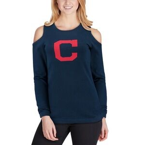 Brand New Cleveland Indians long sleeve top with cut out shoulders (L)